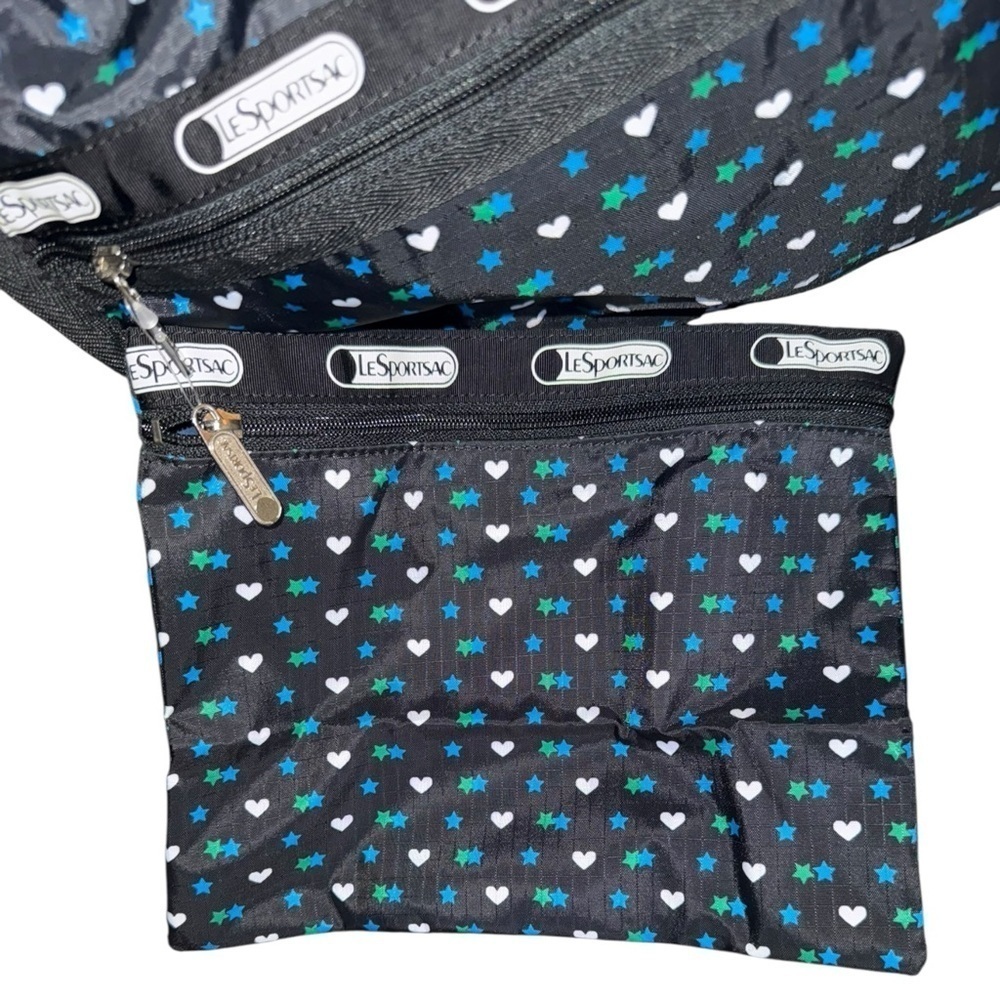 LESPORTSAC Medium Whimsical Star & Heart Duffel Bag Weekender & smaller bag - Picture 9 of 10